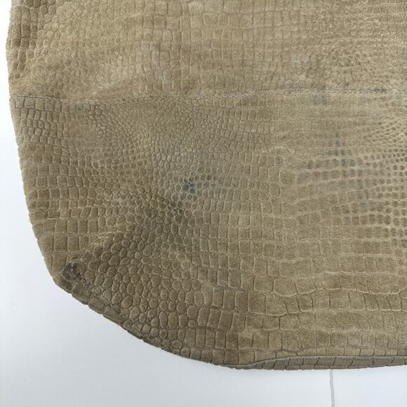 Day Birger Et Mikkelsen Large Suede Leather Tote Bag Embossed Greige *FLAWS READ - Picture 2 of 7